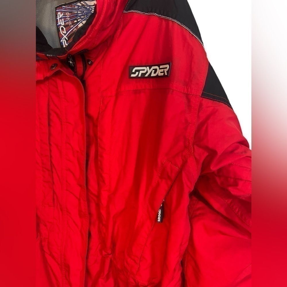 Spyder ski jacket size 12 large red xo 5000m women vintage - Picture 5 of 15